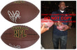 Warren Sapp Signed Football Proof COA Autographed Tampa Bay Buccaneers Raiders