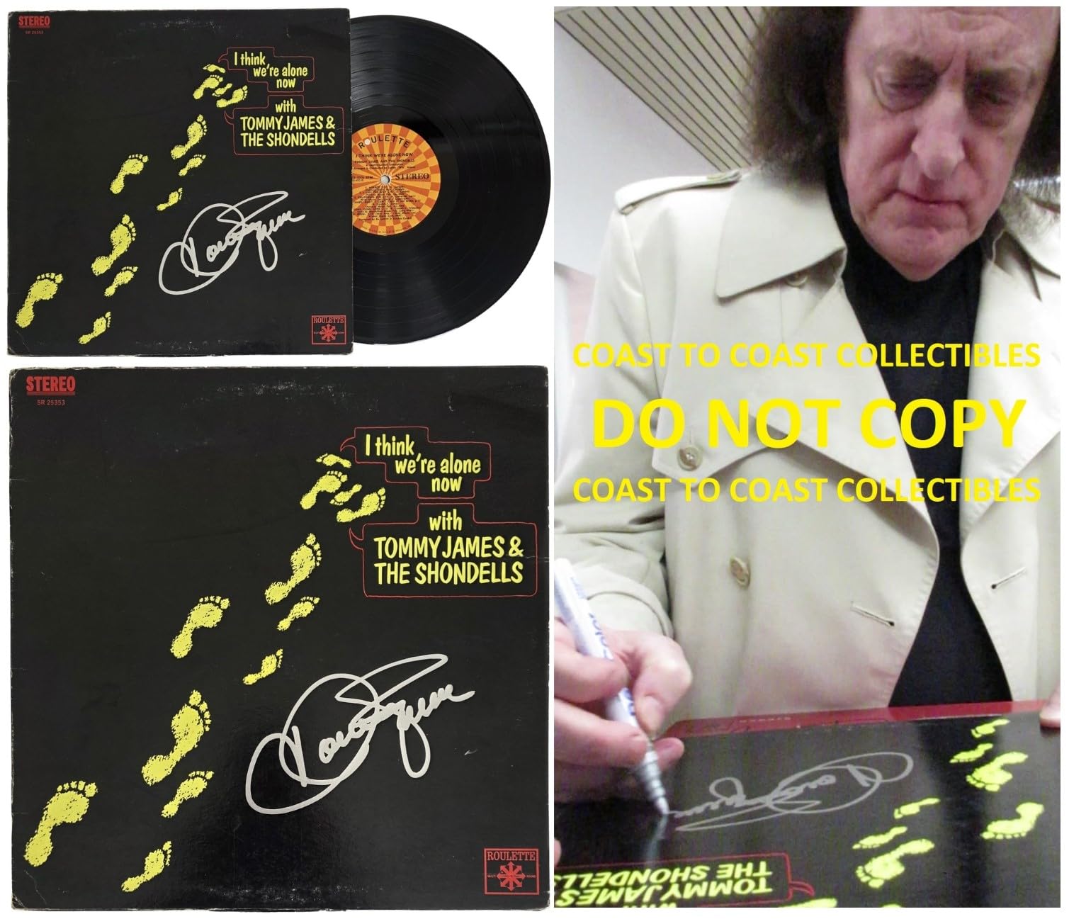 Tommy James Signed I Think We're Alone Now Album COA Proof Autographed Vinyl Record