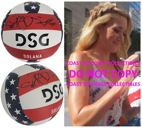 Kerri Walsh Jennings Signed USA Beach Volleyball Proof Autographed Olympic Gold. GOAT