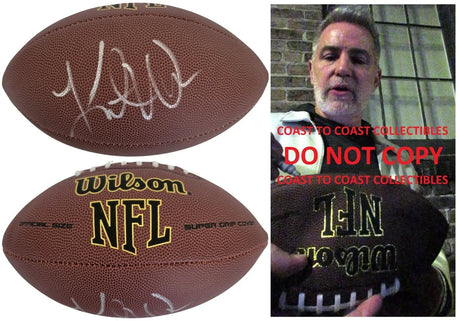 Kurt Warner Signed Football Proof COA Autographed Arizona Cardinals St Louis Rams