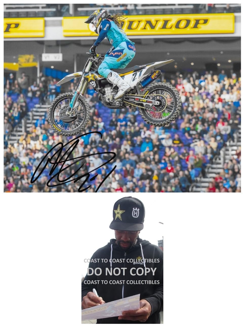 Malcolm Stewart Motocross Supercross Racer Signed 8x10 Photo COA Proof Autographed.