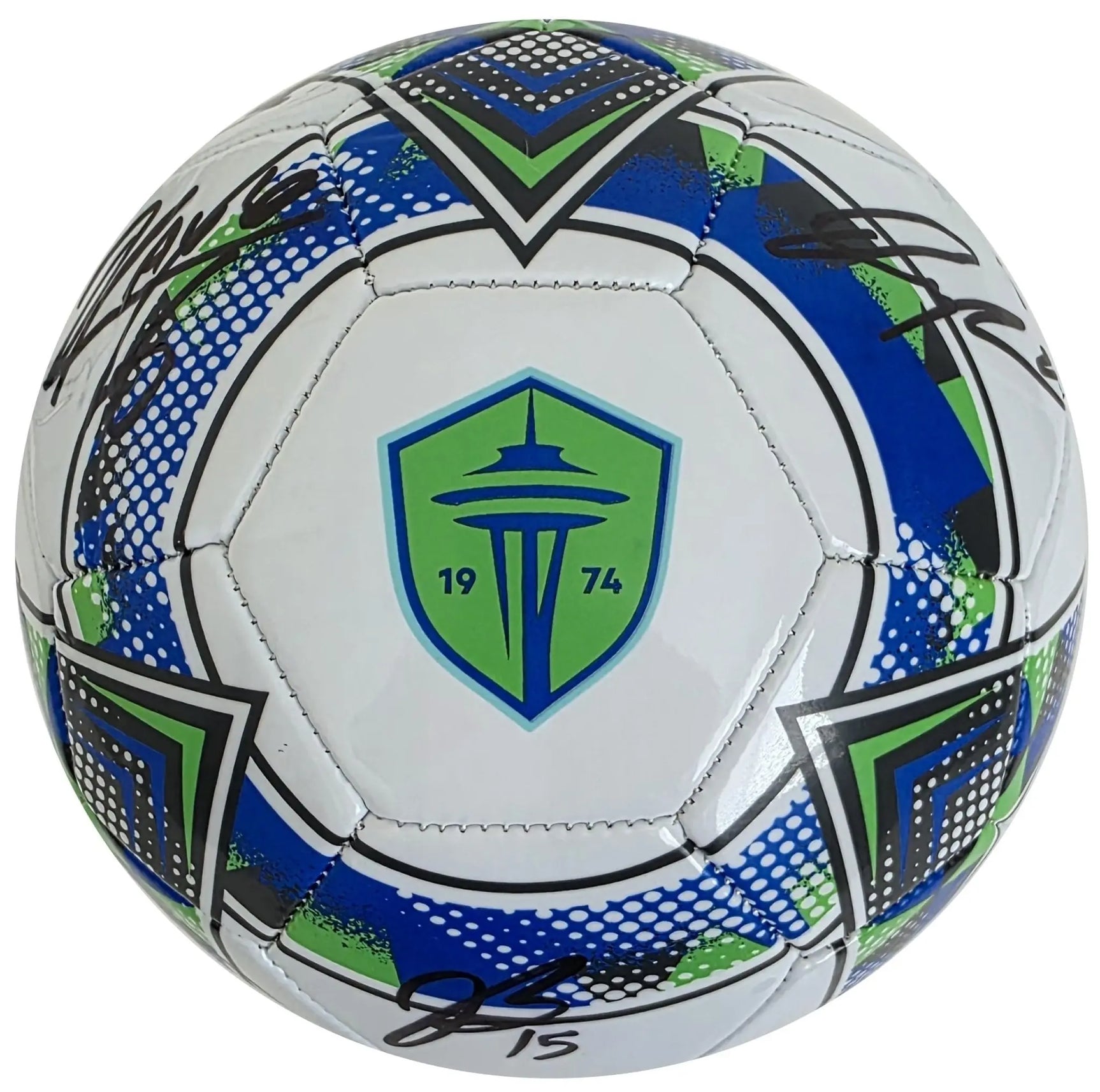 2025 Seattle Sounders FC Team Signed Logo Soccer Ball Exact Proof COA Autographed