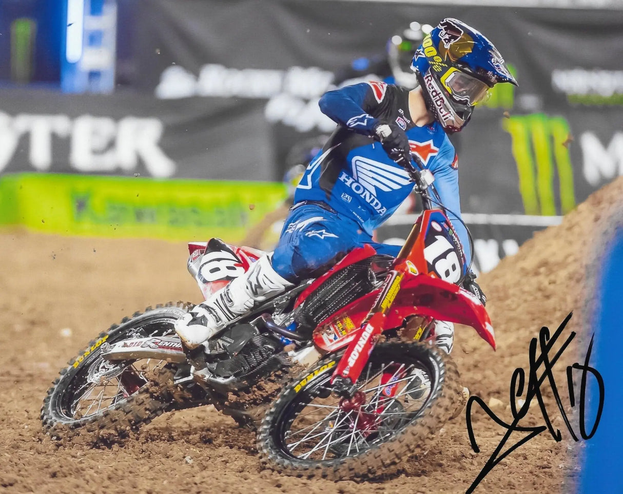 Jett Lawrence Signed 8x10 Photo COA Proof Autographed Supercross Motocross,