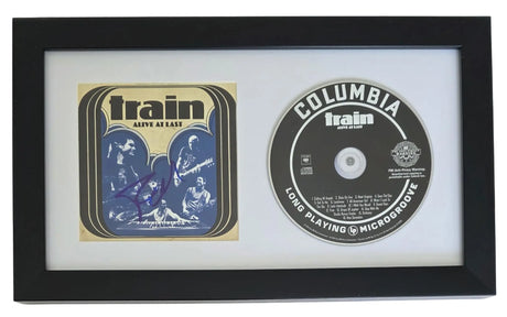 Patrick Monahan Signed Train Alive at Last CD COA Proof Autographed Framed CD STAR