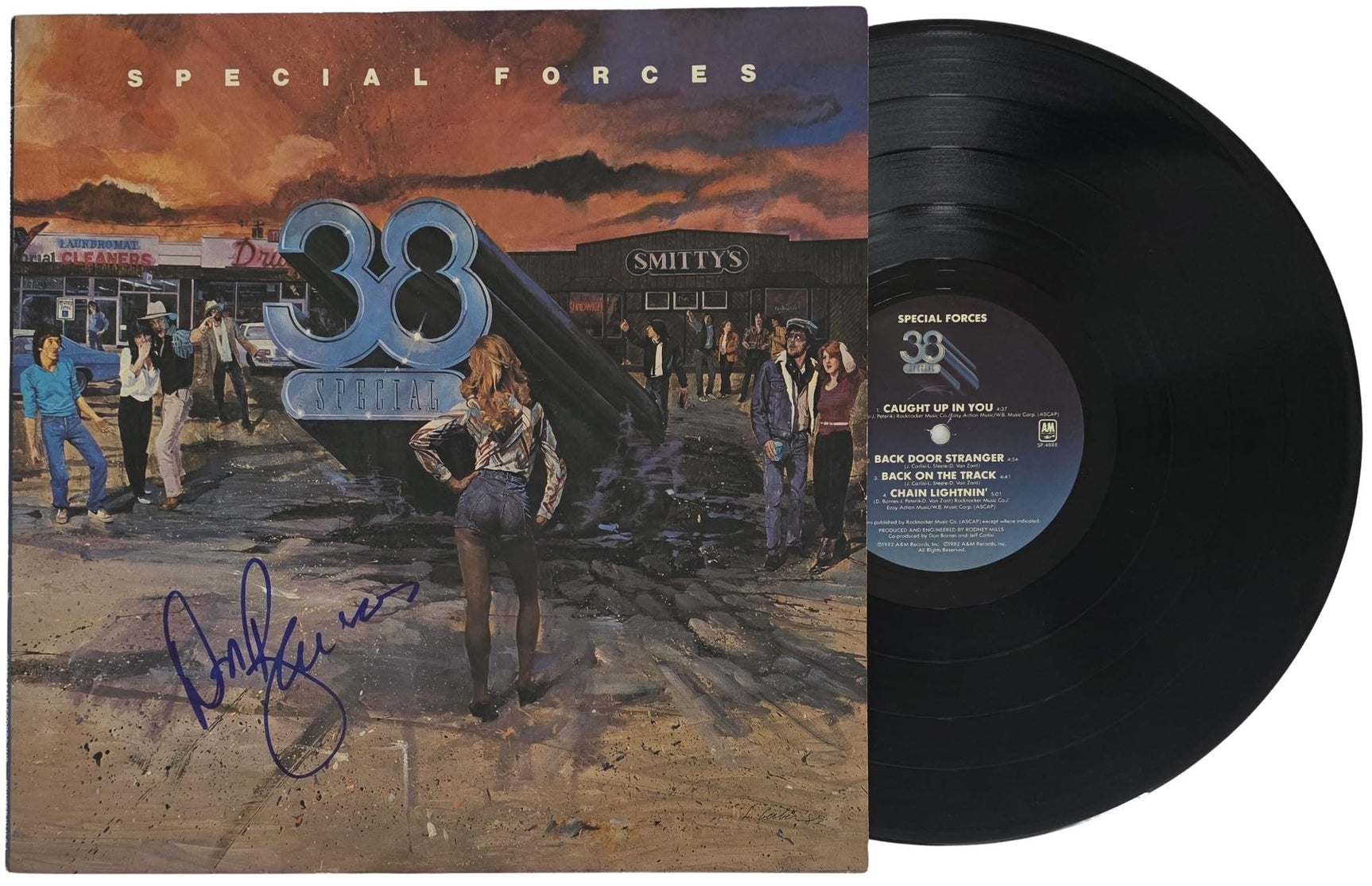 Don Barnes Signed 38 Special Special Forces Album COA Proof Autographed Vinyl Record