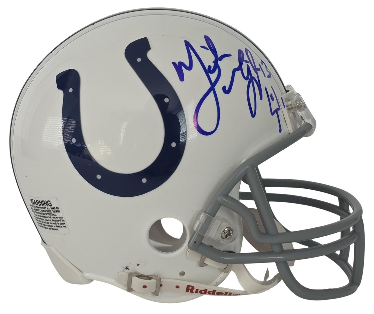 Mike Vanderjagt Signed Indianapolis Colts Mini Football Helmet COA Exact Proof Autographed