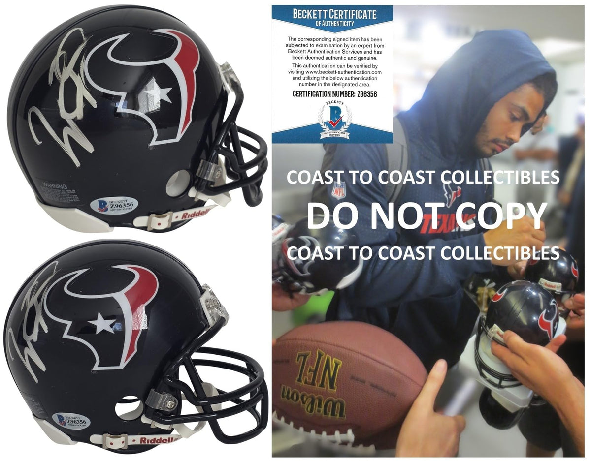 Will Fuller Signed Houston Texans Mini Football Helmet Proof Beckett COA Autographed