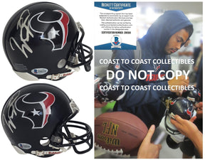 Will Fuller Signed Houston Texans Mini Football Helmet Proof Beckett COA Autographed