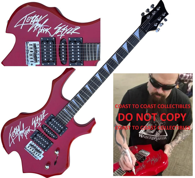 Kerry King Signed Full Size Electric Metal Guitar COA Exact Proof Autographed Auto Slayer