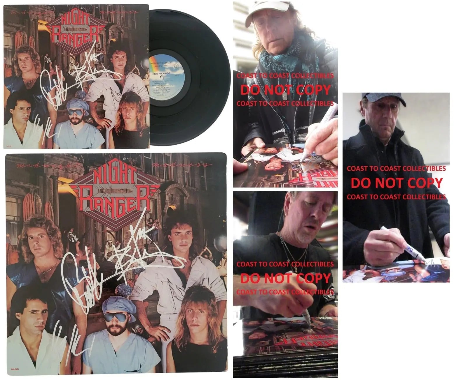 Night Rangers Band Signed Midnight Madness Album COA Proof Autographed Vinyl Record