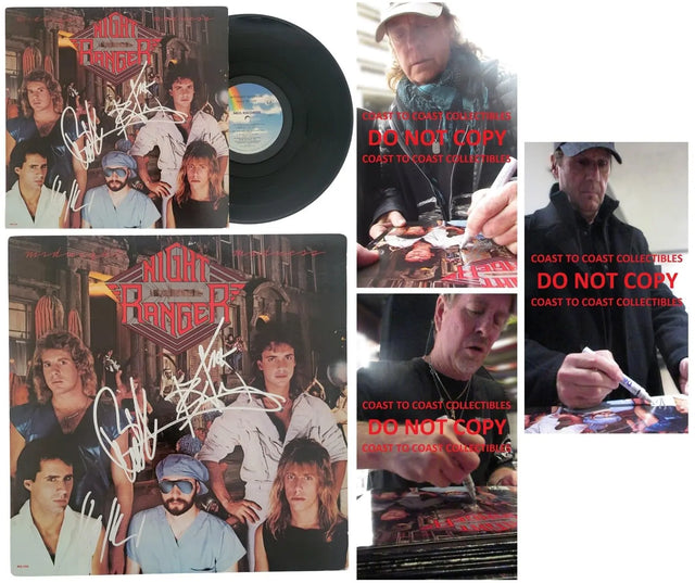 Night Rangers Band Signed Midnight Madness Album COA Proof Autographed Vinyl Record