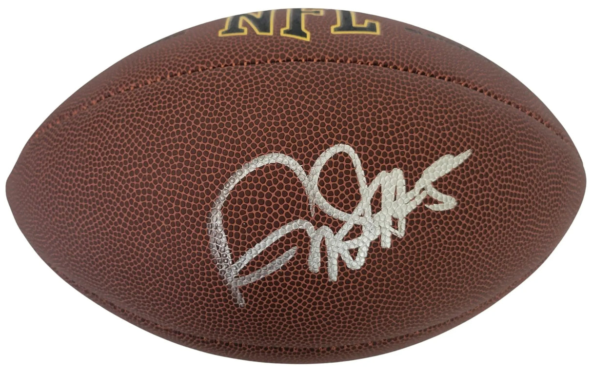 David Montgomery Signed Football Proof COA Autographed Lions Bears