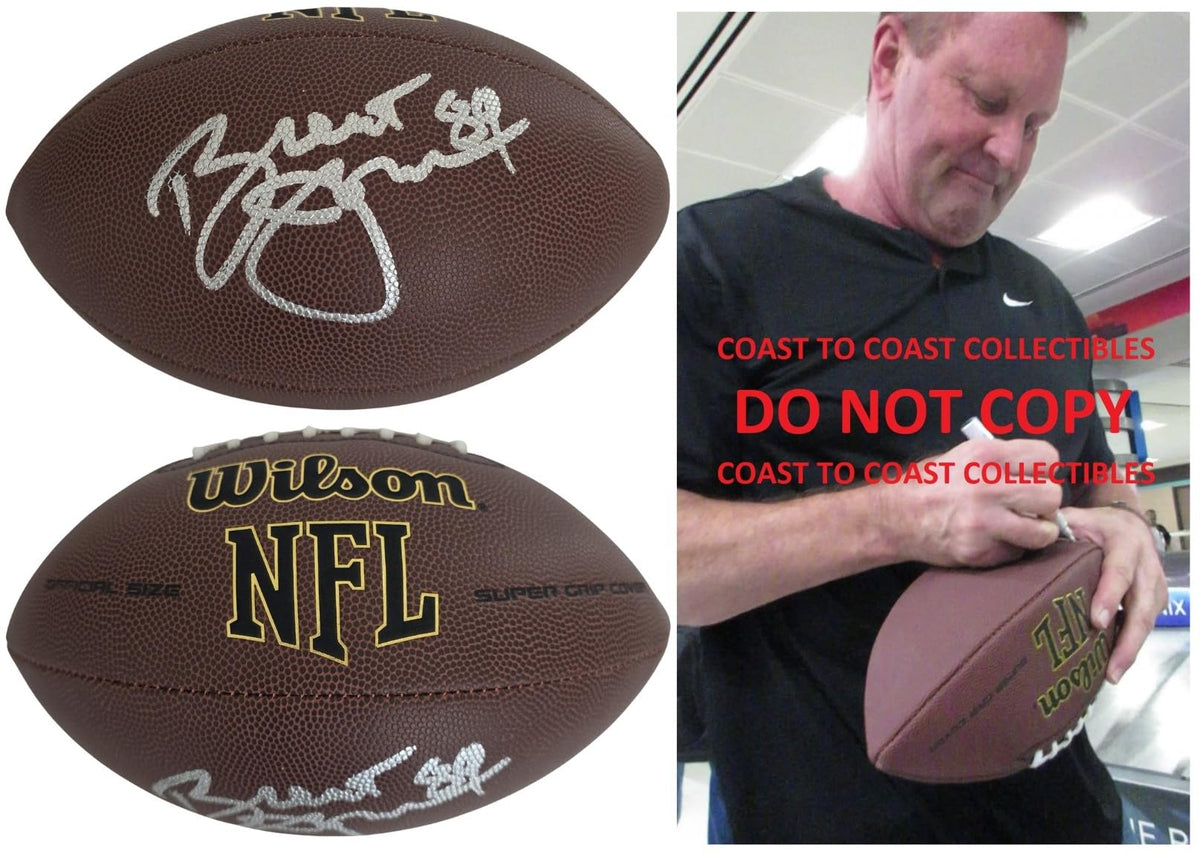 Brent Jones Signed Football COA Exact Proof Autographed San Francisco 49ers