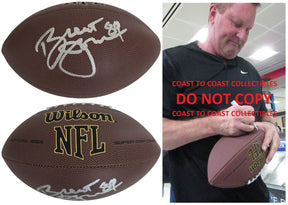 Brent Jones Signed Football COA Exact Proof Autographed San Francisco 49ers