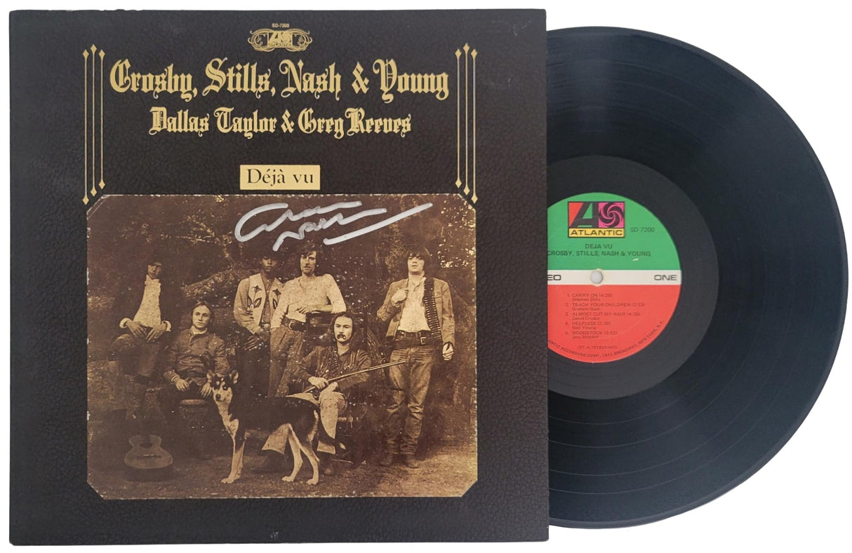Graham Nash Signed Crosby Stills Nash & Young Deja Vu Album Vinyl COA Proof STAR Coast to Coast Collectibles Memorabilia