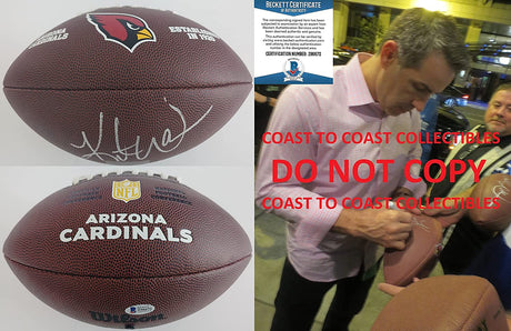 Kurt Warner autographed Cardinals logo football exact Proof Becket COA Coast to Coast Collectibles