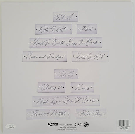 Cowboy Junkies signed Such Ferocious Beauty album JSA COA autograph vinyl Record STAR Coast to Coast Collectibles Memorabilia