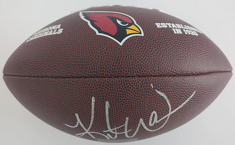 Kurt Warner autographed Cardinals logo football exact Proof Becket COA Coast to Coast Collectibles