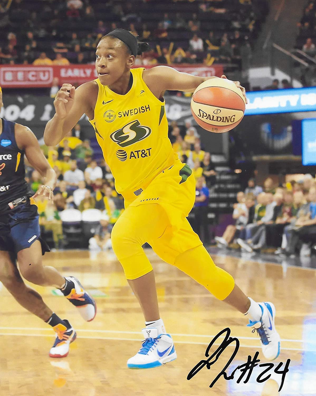 Jewell Loyd Seattle Storm signed basketball 8x10 photo. COA proof Coast to Coast Collectibles
