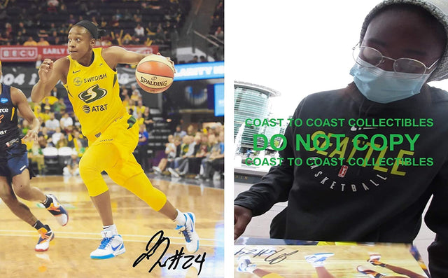 Jewell Loyd Seattle Storm signed basketball 8x10 photo. COA proof Coast to Coast Collectibles