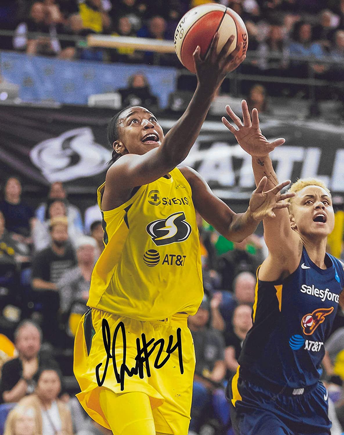 Jewell Loyd Seattle Storm signed basketball 8x10 photo COA proof. Coast to Coast Collectibles