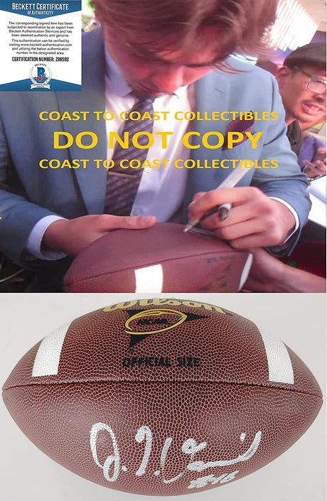 JT Daniels Georgia Bulldogs autographed NCAA football exact proof Beckett COA Coast to Coast Collectibles