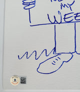 Tommy Chong signed 11x14 Original Hand Drawn sketch exact Proof Beckett COA STAR Generic