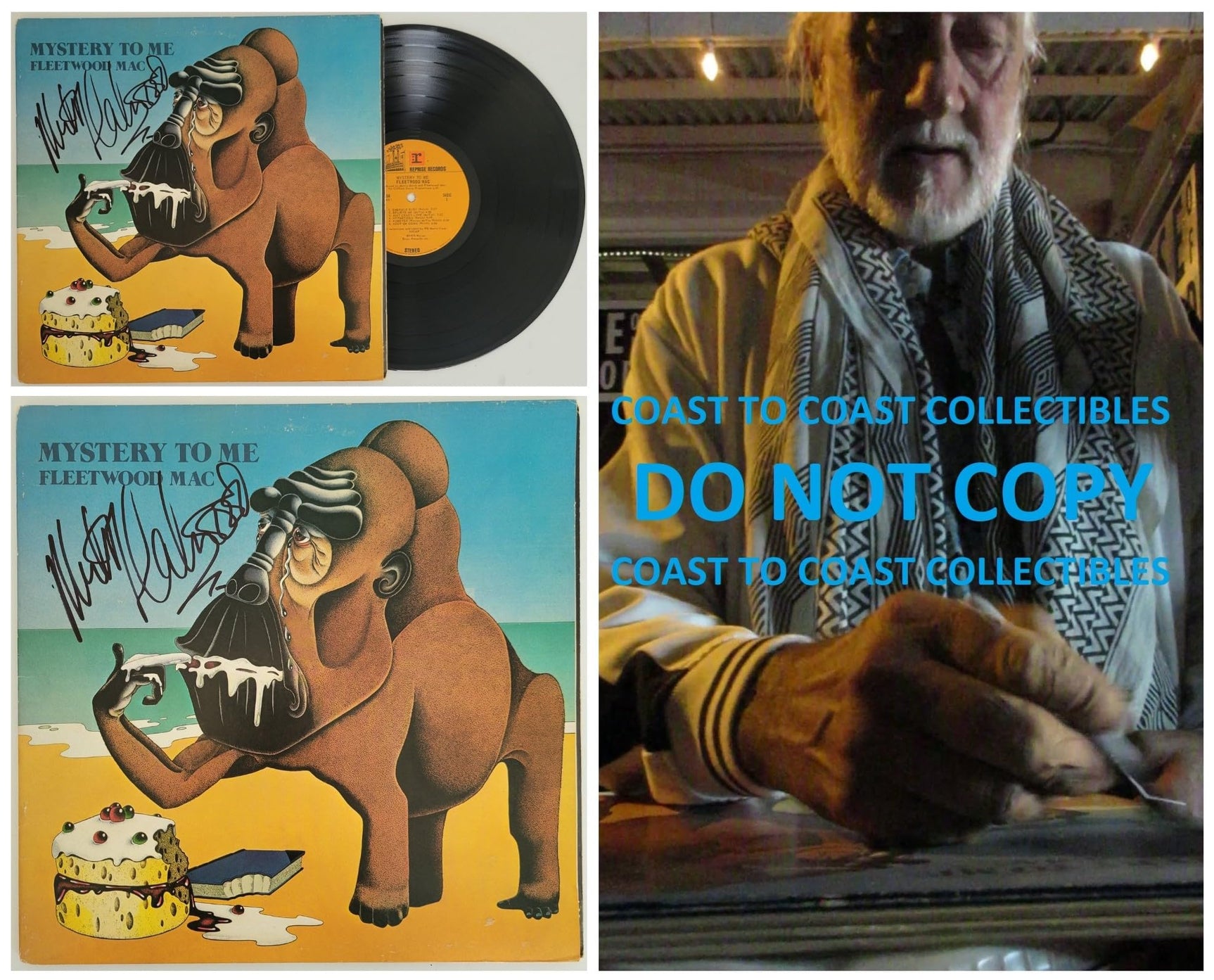 Mick Fleetwood signed Fleetwood Mac Mystery to Me album proof vinyl proof STAR autographed