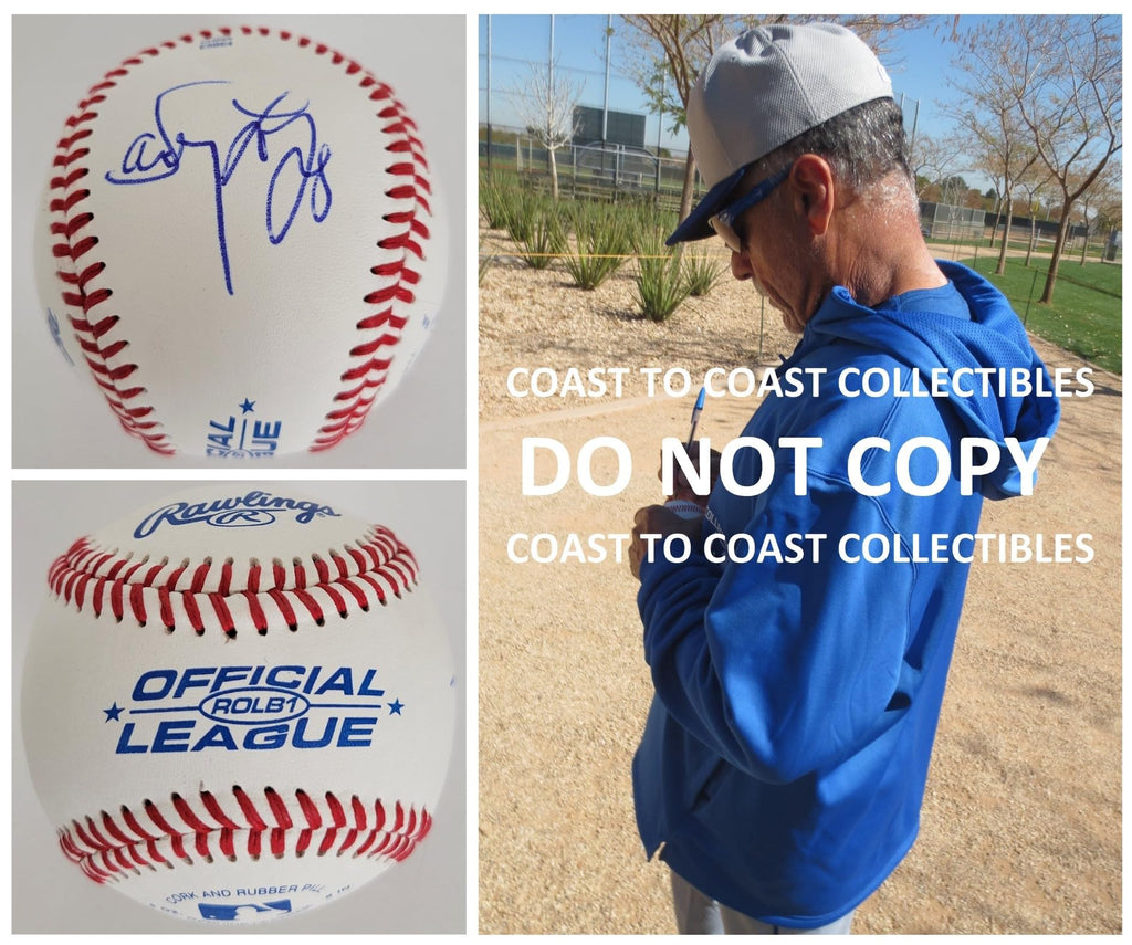 Davey Lopes Los Angeles Dodgers Astros signed autographed baseball COA proof