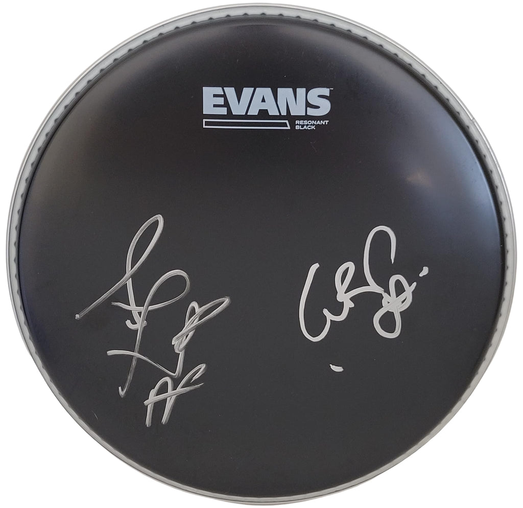 Tears for Fears Curt Smith & Roland Orzabal signed 10'' Drumhead COA proof auto STAR
