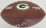 Marquez Valdes Scantling signed Green Bay Packers logo football proof autograph