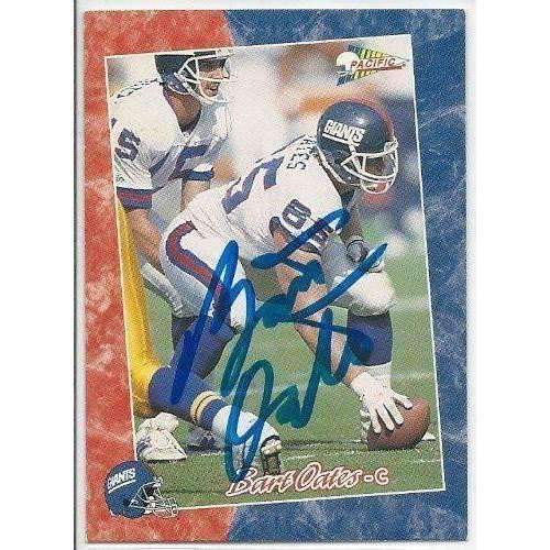 1993, Bart Oates, New York Giants, Signed, Autographed, Pacific Football Card, Card # 51,