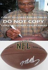 Mike Singletary Chicago Bears signed NFL football proof COA