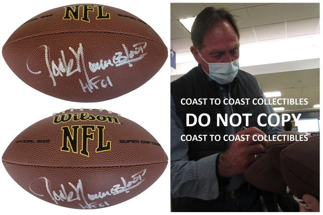 Jack Youngblood LA Rams signed NFL football proof COA autographed