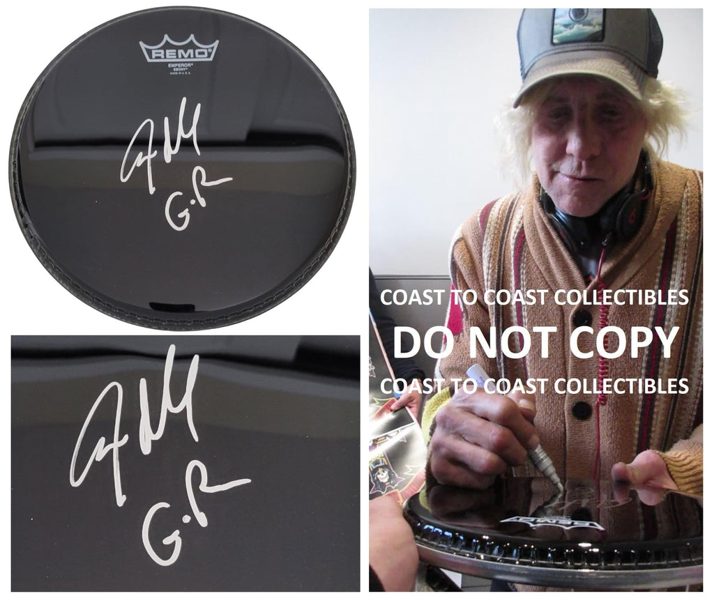 Steven Adler Guns N Roses drummer signed Drumhead COA proof autographed GNR