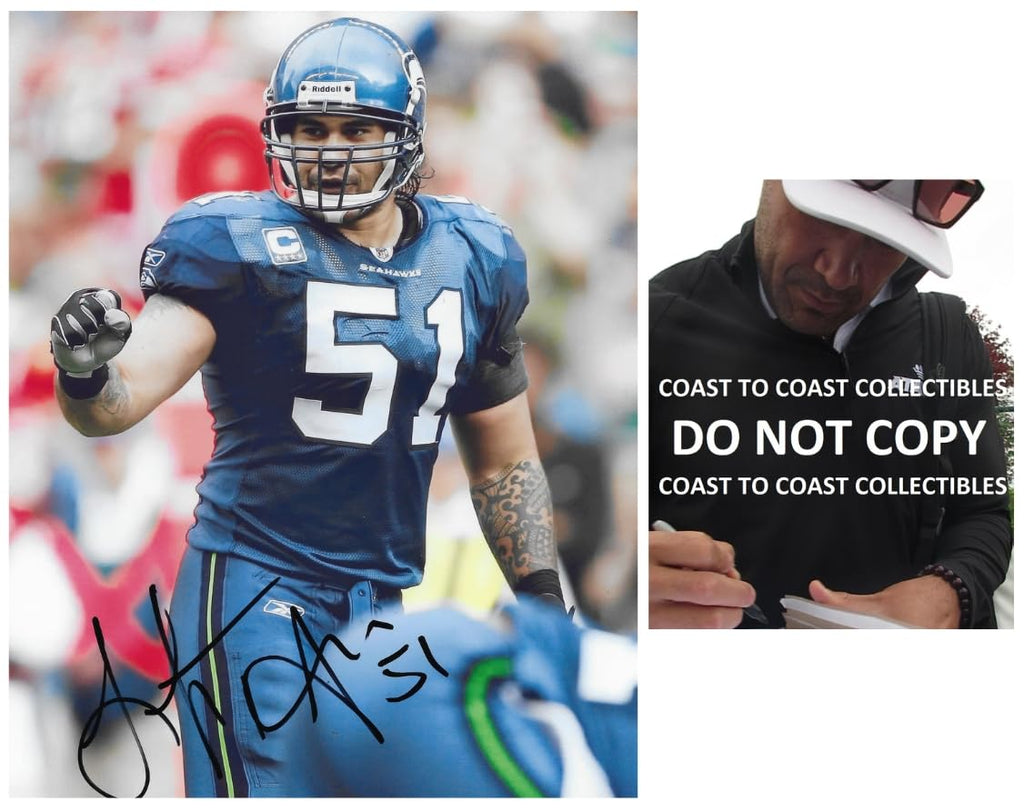 Lofa Tatupu signed Seattle Seahawks 8x10 photo COA proof autographed