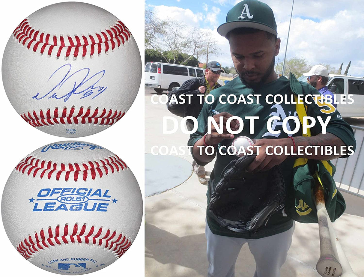 Anthony Garcia Los Angeles Dodgers A's signed autographed baseball COA proof