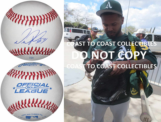 Anthony Garcia Los Angeles Dodgers A's signed autographed baseball COA proof