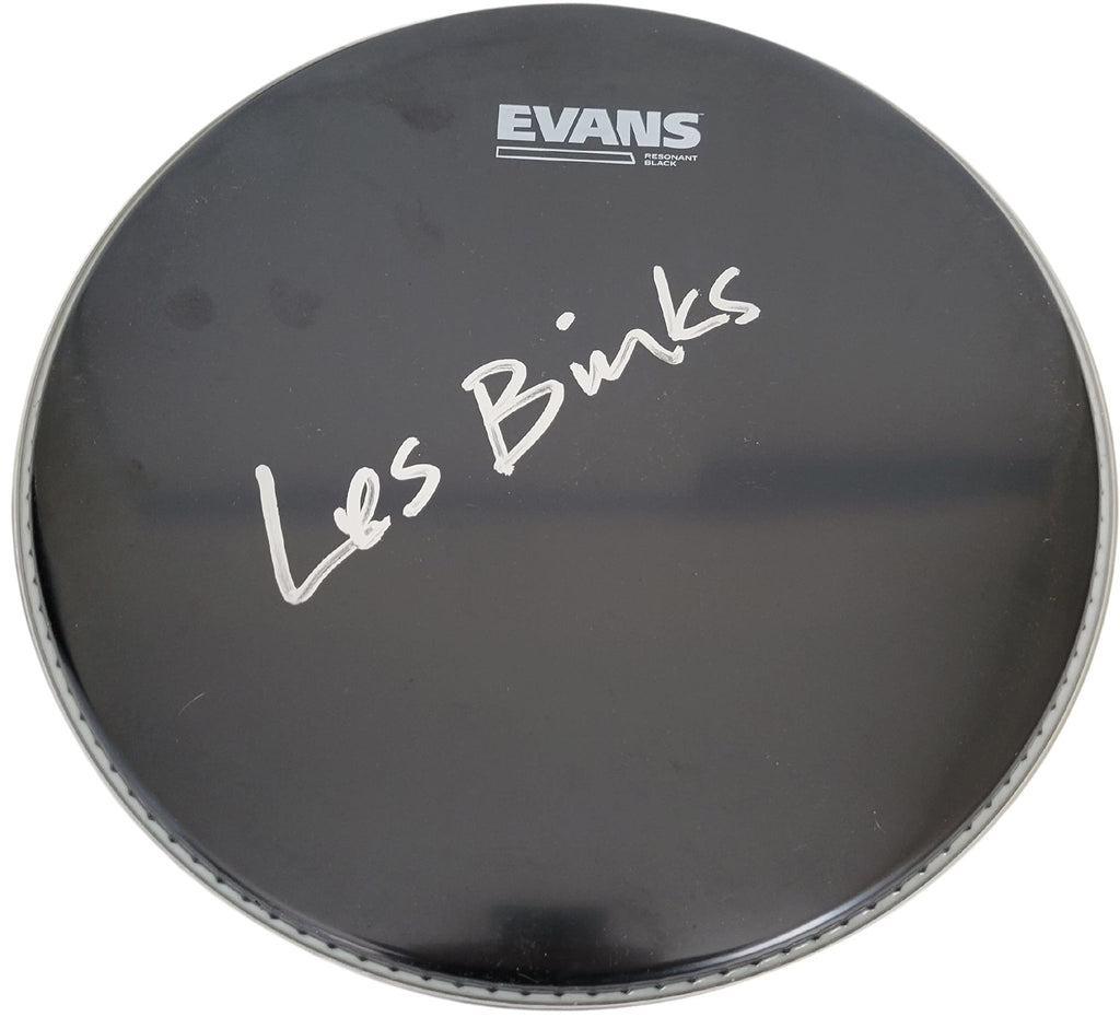 Les Binks Judas Priest drummer signed 10'' Drumhead COA exact proof autographed star