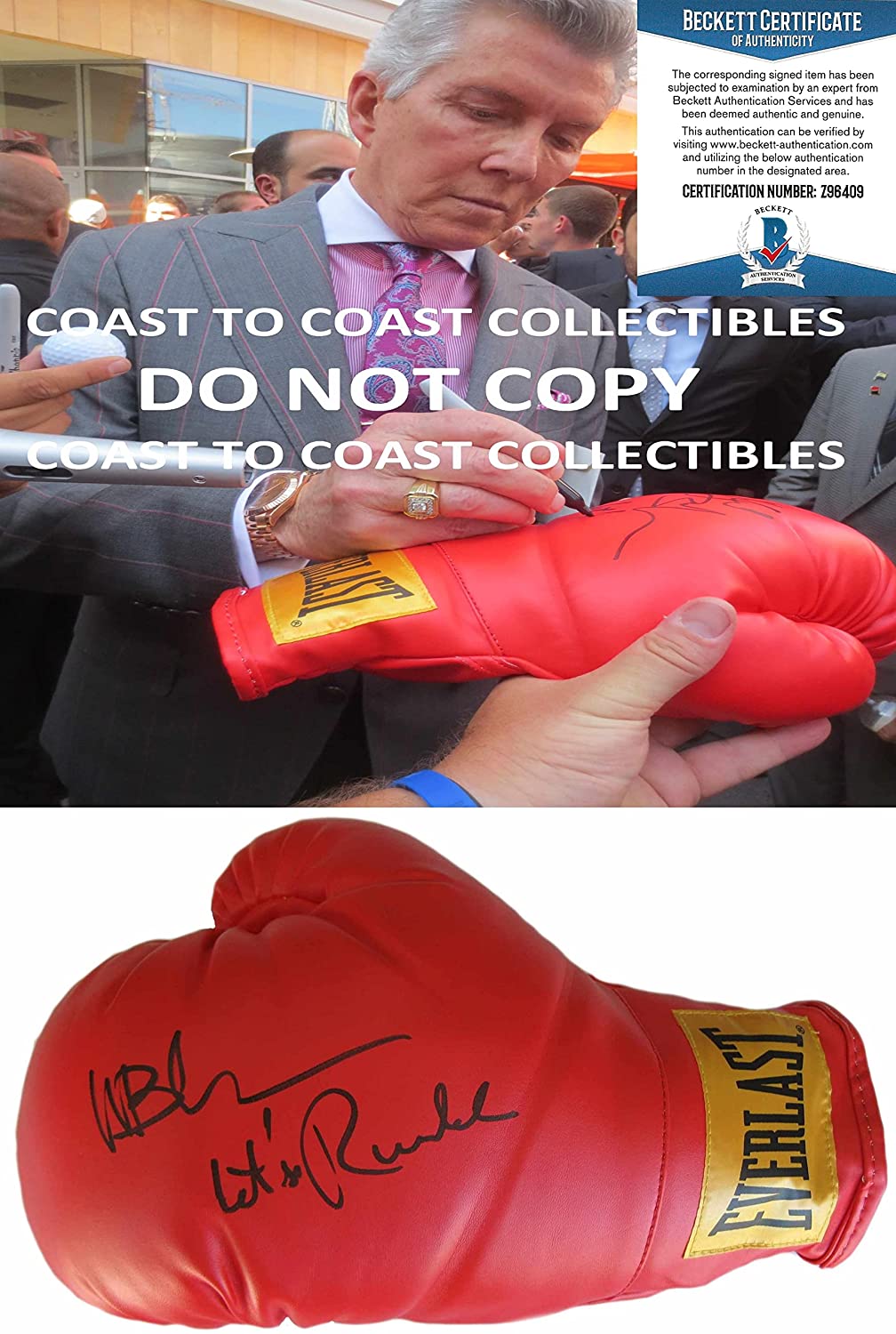 Michael Buffer Ring Announcer signed autographed Boxing Glove exact proof Beckett COA.