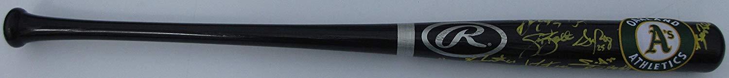 2019 Oakland Athletics, A's team signed autographed Baseball Bat, COA with the proof photos will be included