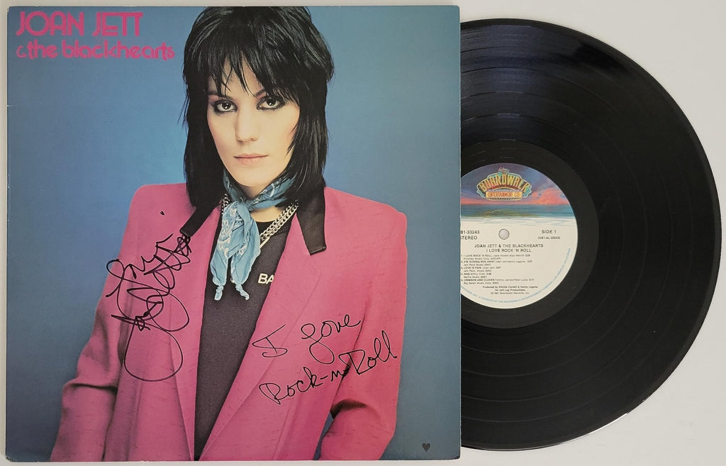 Joan Jett signed I Love Rock n Roll album vinyl record exact proof COA autographed STAR