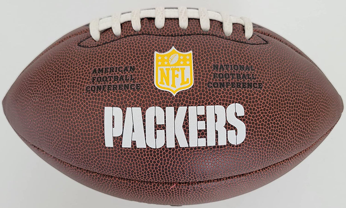 Marquez Valdes Scantling signed Green Bay Packers logo football proof autograph