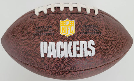 Marquez Valdes Scantling signed Green Bay Packers logo football proof autograph
