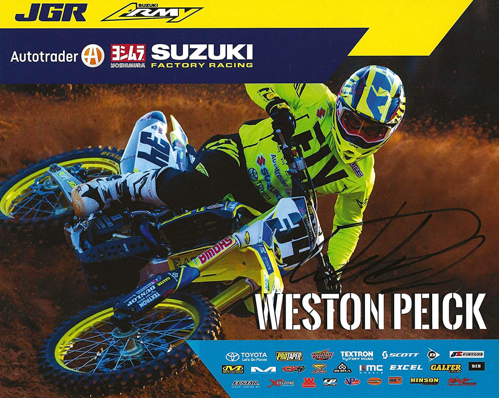 Weston Peick Supercross Motocross autographed 8x10 photo poster COA