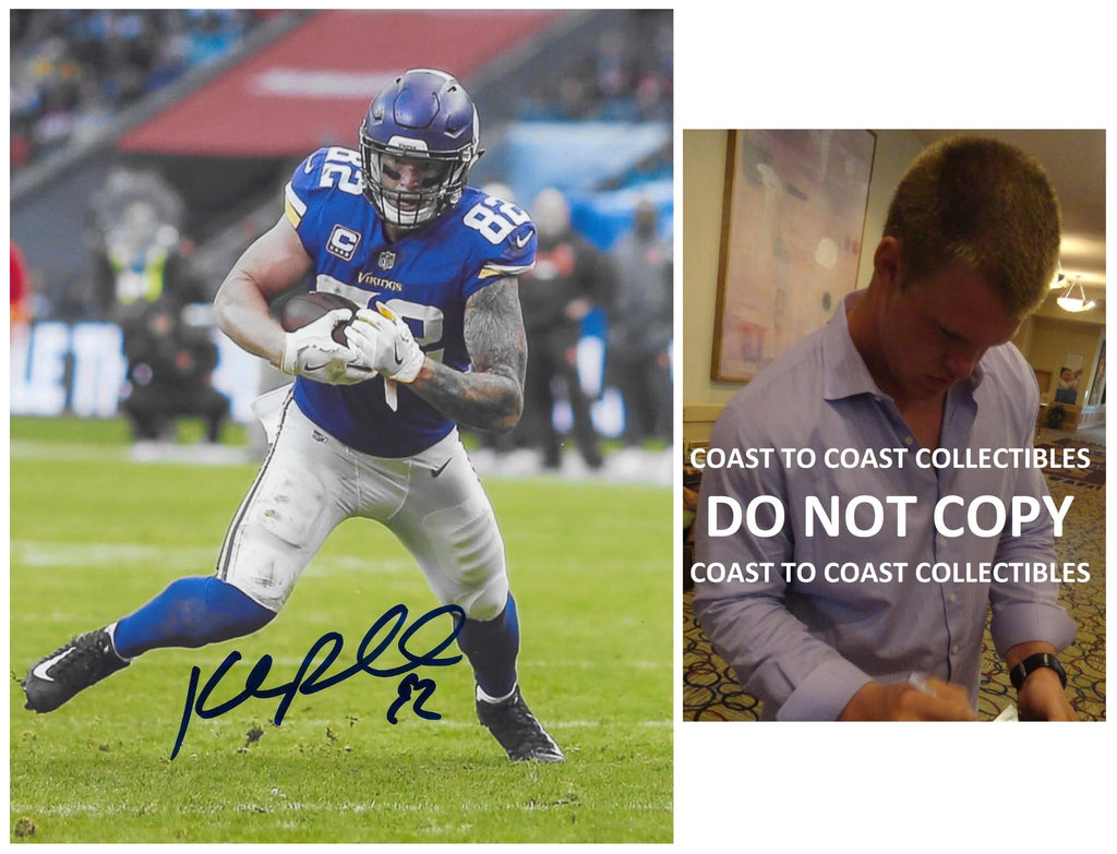 Kyle Rudolph Signed 8x10 Photo COA Proof Minnesota Vikings Football Autographed,