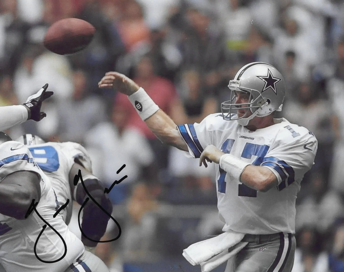 Jason Garrett signed Dallas Cowboys football 8x10 photo COA proof autographed..