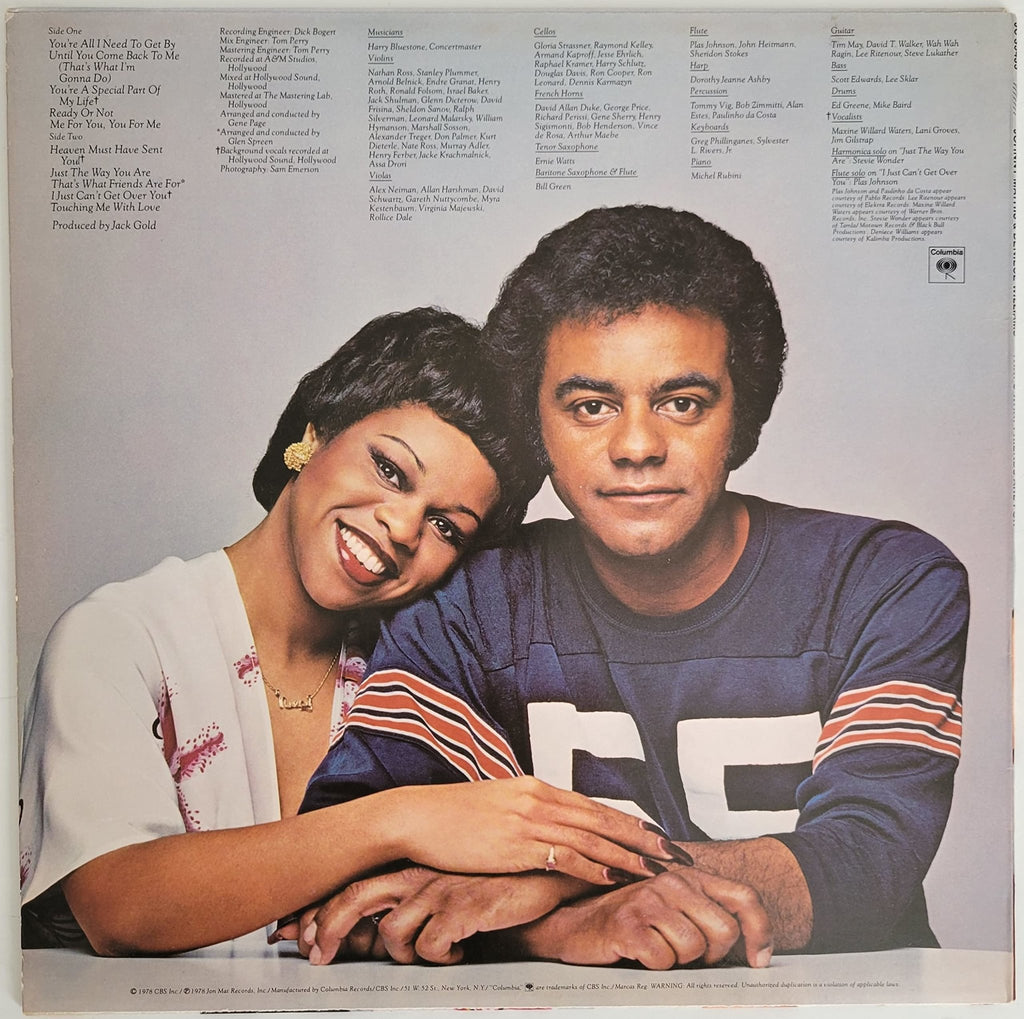 Johnny Mathis signed That's what Friends are for album, vinyl COA exact proof autographed STAR