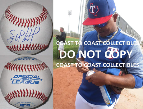 Edinson Volquez Texas Rangers KC Royals signed autographed baseball COA proof