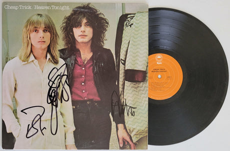 Cheap Trick band signed Heaven Tonight album COA proof Robin Zander,Rick Nielsen,Tom Peterson star